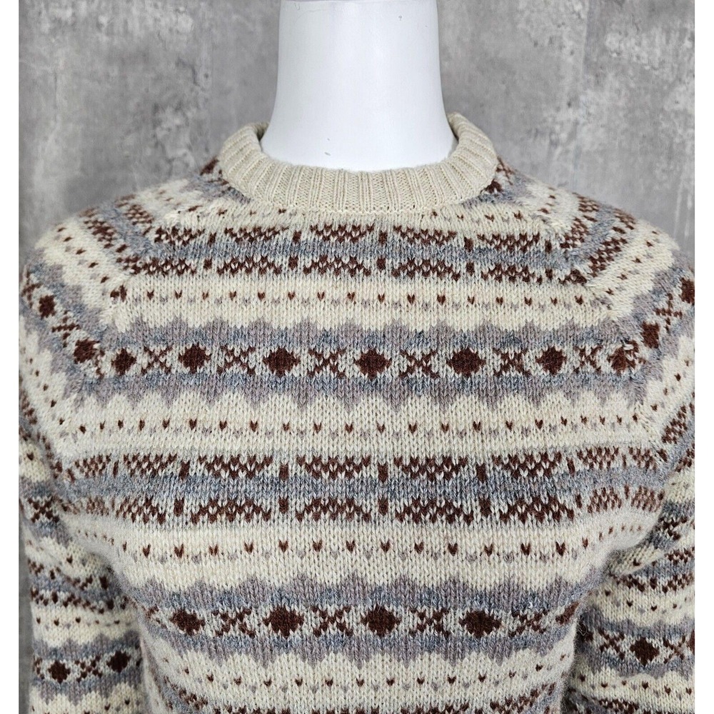 Vintage McGregor S Wool Blend Fair Isle Eclectic Grandpa Sweater Ski Winter - Picture 2 of 7